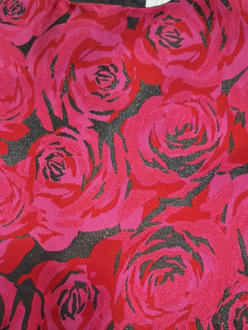 The Children's Place Girls Fuchsia Pink Rose Floral Brocade Party Dress Size 14
